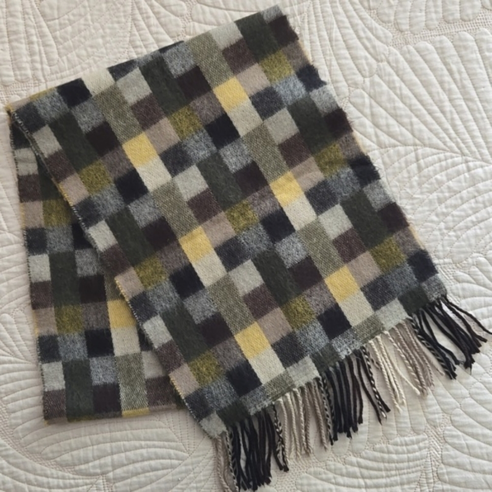 D&Y Softer Than Cashmere Plaid Fringe Scarf